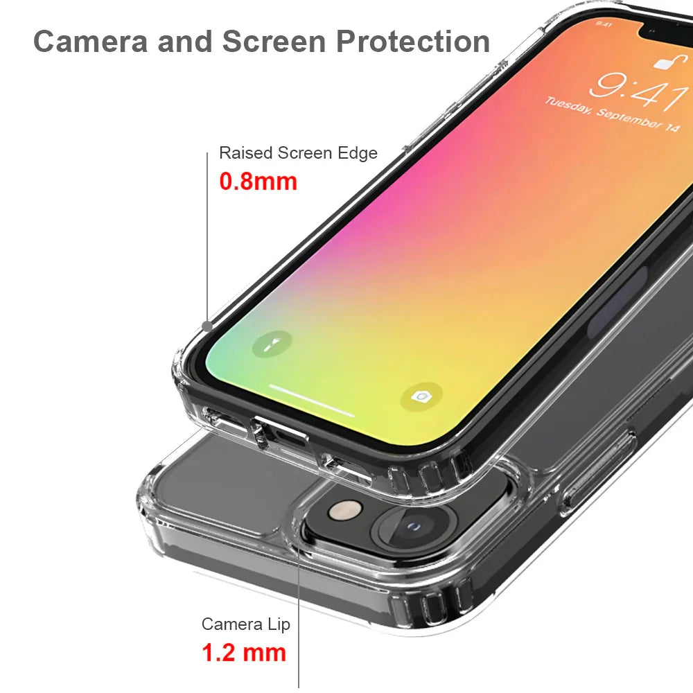 Armor-X Ahn Shockproof Protective Case For iPhone 13 - Clear - Tashqila Armor-X Ahn Shockproof Protective Case For iPhone 13 - Clear - Tashqila